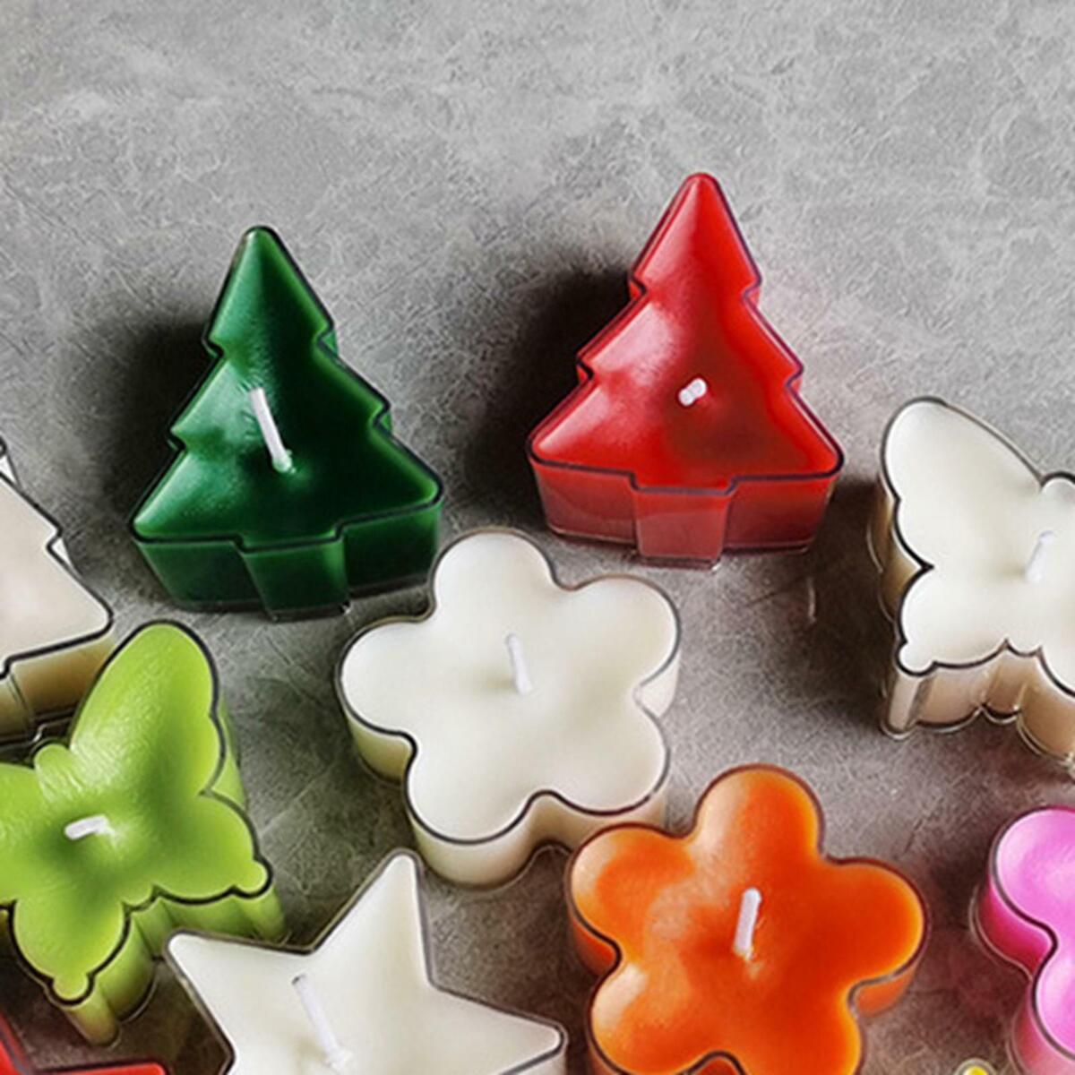12x Plastic Tealight Cups Tea Light Molds Containers 4  for DIY Candle