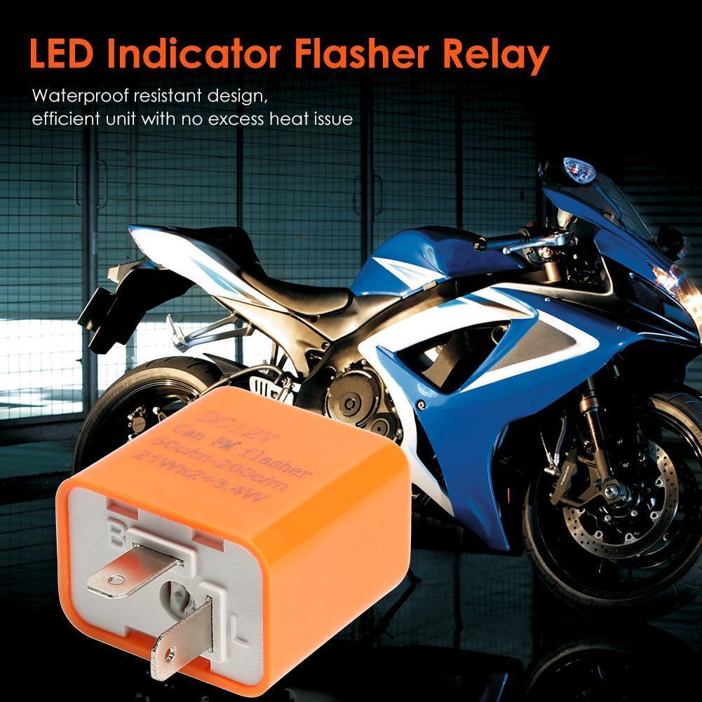 Motorcycle Motorbike 2 Pin Speed Adjustable LED Indicator Flasher Relay