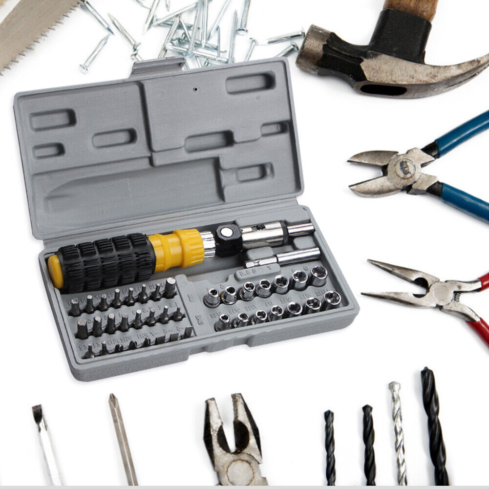 41pcs/set Multifunction Screwdriver Bit Tool Kit Socket Wrench Repair Tools