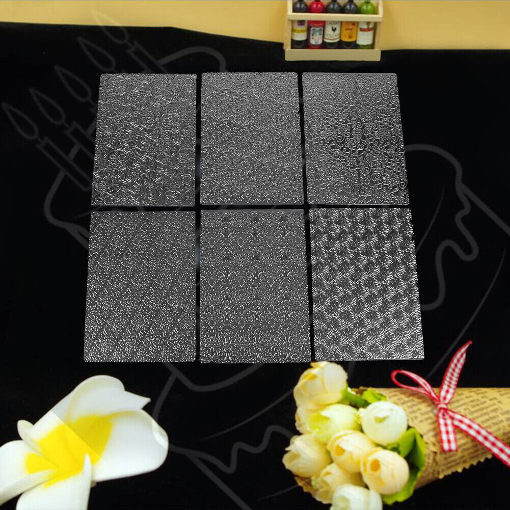 6pcs Floral Texture Sheet Set Sugar Craft Decoration Texture Mat Cake Mold