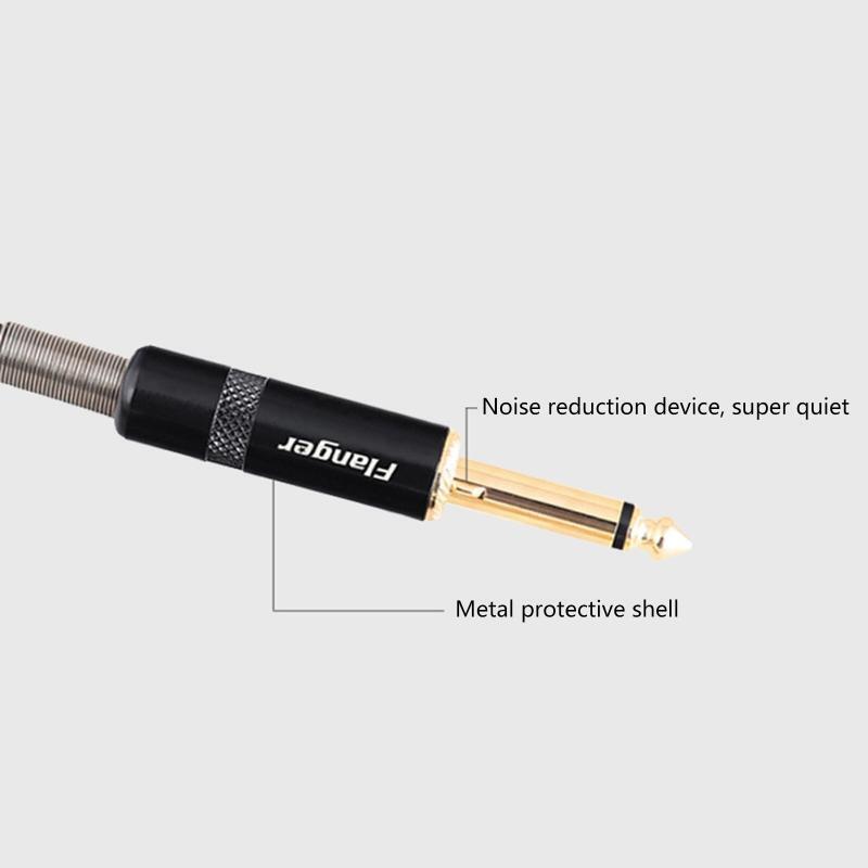 Guitar Lead Cable 6.35mm for Electric Guitar Bass Keyboard Straight to L Shape