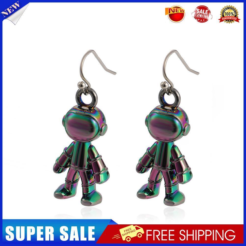 Fashion Copper Spaceman Stud Earrings Hanging Drop Earrings Female Jewelry