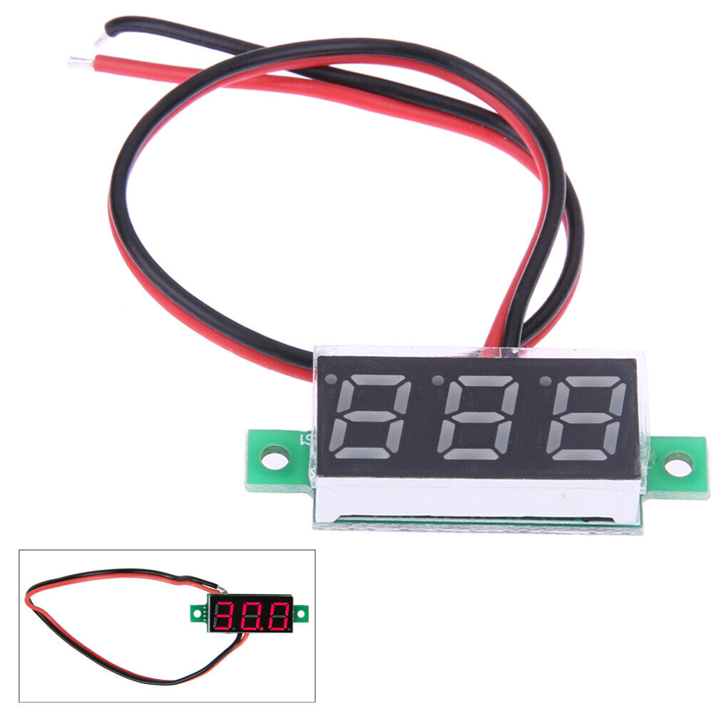 0.28inch LCD Two Wire 2.5-40V Red LED Digital DC Voltmeter Panel Meter