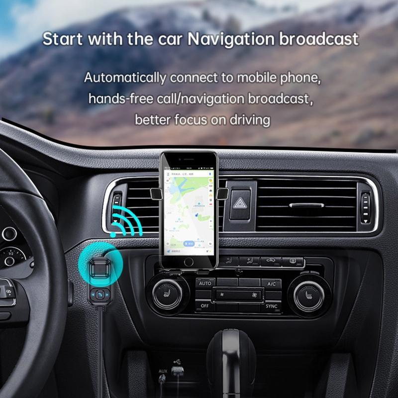 Mini Wireless USB Audio Aux Adapter with 3.5mm Jack Hands-free Calling for Car