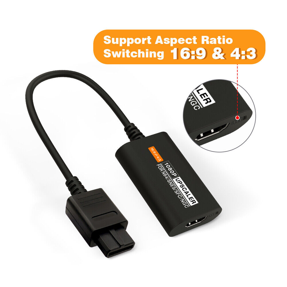 16/9 4/3 1080P HDMI-compatible Converter Adapter for NS N64/SNES/SFC/NGC