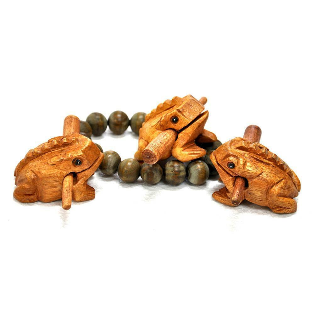 Wooden Luck Frogs  Children Musical  Office Ornaments#5