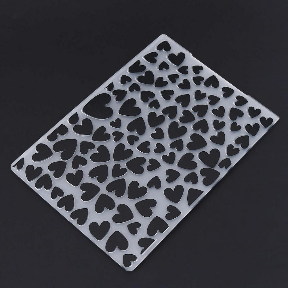 Love Heart Pattern DIY Plastic Scrapbook Embossing Template Cake Stencils