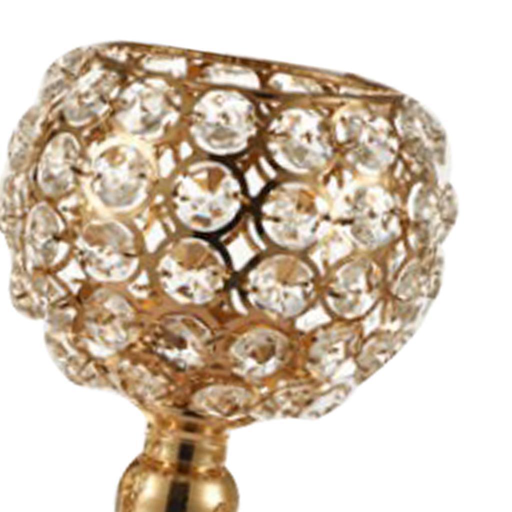 Set of 5 Romantic Crystal Candle Holder Tealight Candlestick Dinner Decor