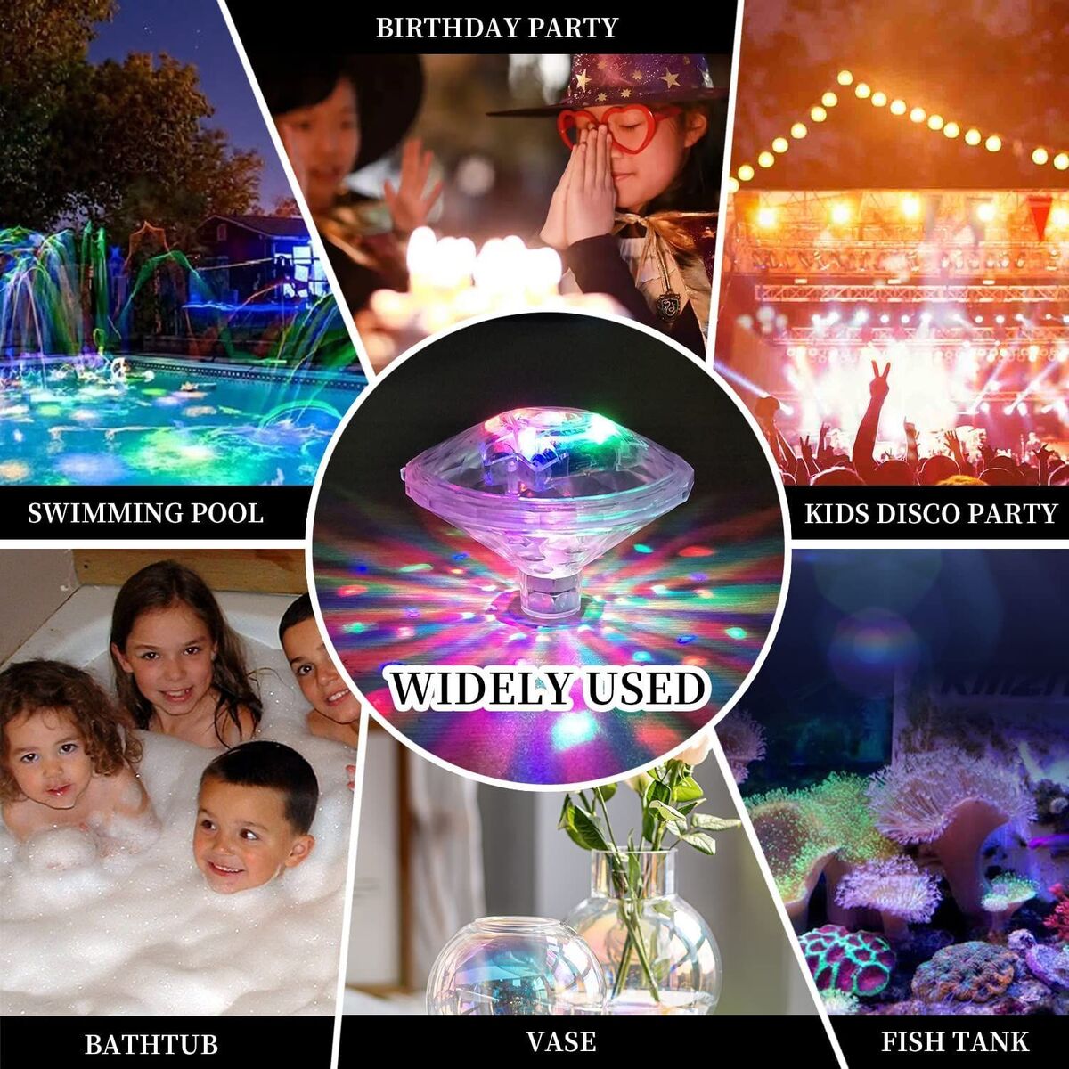 Floating Pool Lights LED Color Changing Diamond Shape Swimming Pool Lights