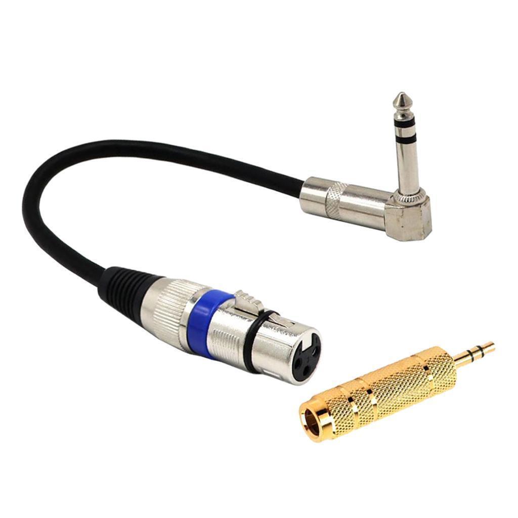 6.35mm TRS Male to XLR 3 Pin Female Stereo Audio Cord And 1/8 to 1/4, Male to