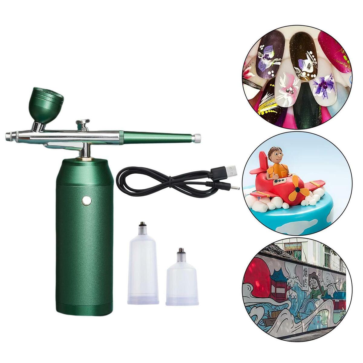 Air Brush Paint Spray Gun Airbrush with Compressor Kit for Manicure, Tattoo,
