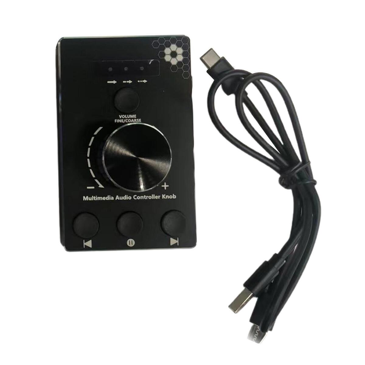 USB Volume Control Knob with 4.9ft Cable 3 Modes Aluminum Multimedia Volume