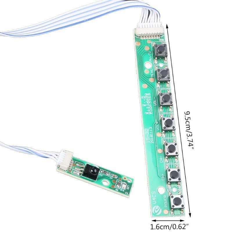 7 Universal Keyboard 3663 SKR.03 8503.03 IR to LCD TV Card Compliance QT526C
