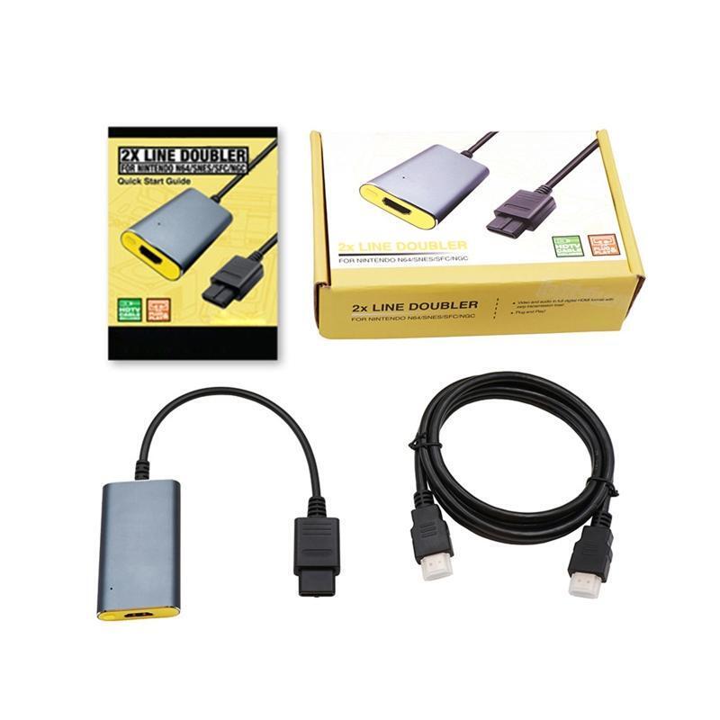 480P HDMI-compatible LineDoubler Adapter ConverterN64/NGC/SNESS-video/Composite