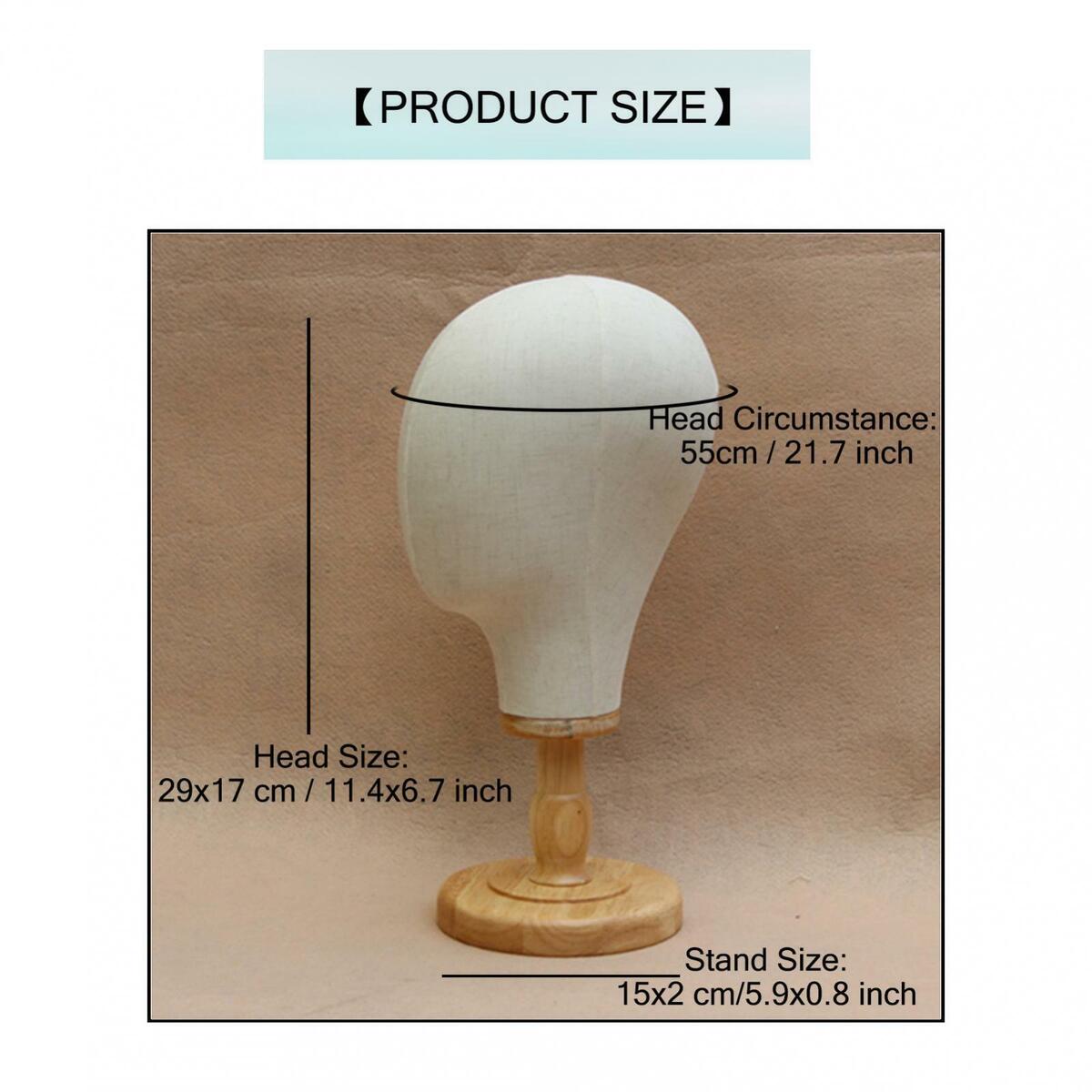 Wig Making Canvas  Head Hats Jewelry Wigs Display Head with Stand