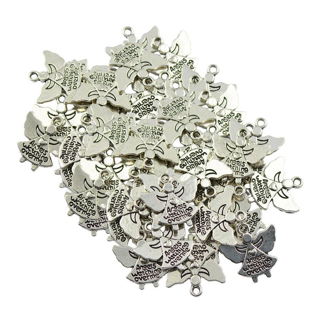 60pcs Tibetan  Angel Charms Pendants  Watching Over Me