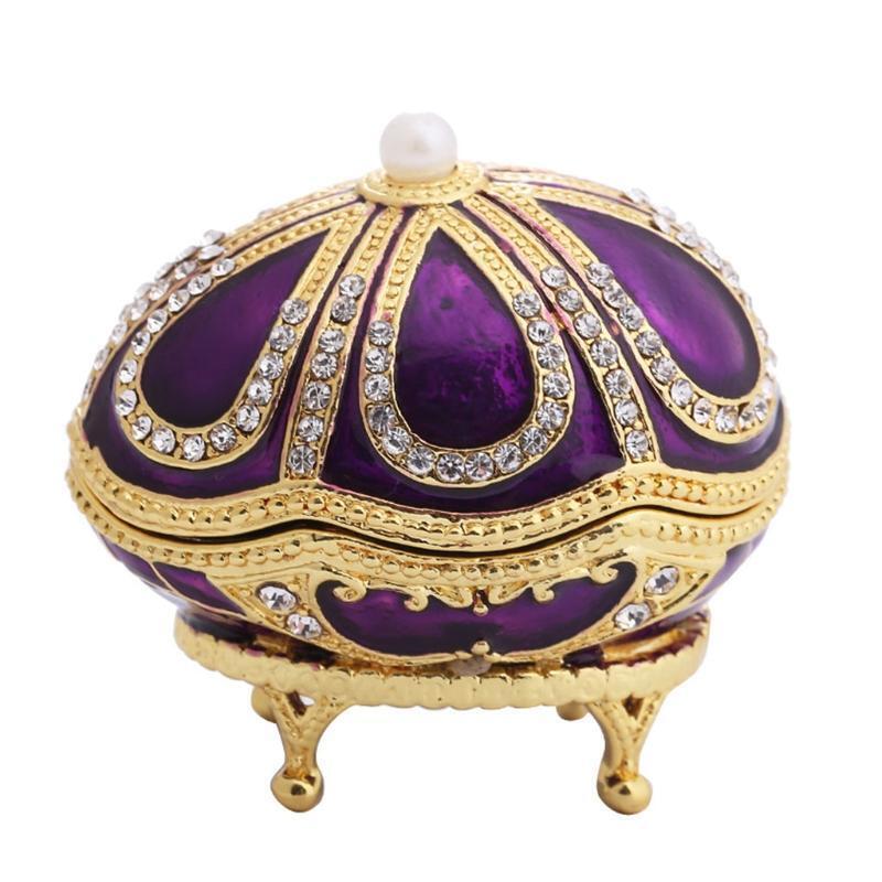 Enameled Jewelry Box, Hinged Jewelry Earrings Organizer for Jewelry Organizing