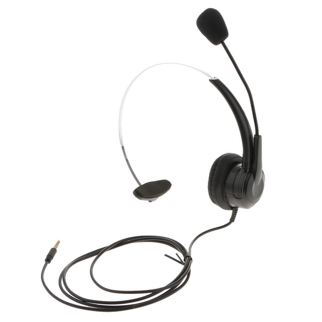 Corded Cell Phone Headset with Mic, 3.5mm Over Head Noise Cancelling Headset