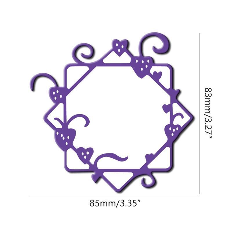 Rhombic Heart Lace Frame Metal Cutting Dies Stencil DIY Scrapbooking Template