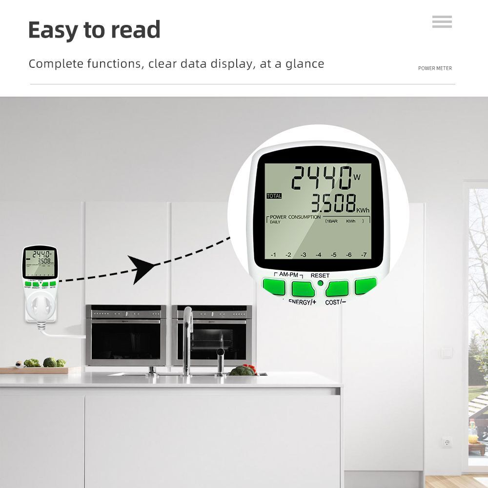 Analyzer Energy Monitor Electricity Meter Socket Power Meter Power Consumption