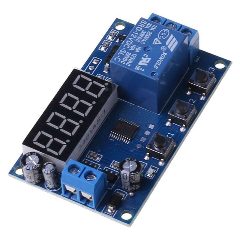 12V DC LED Display Digital Delay Timer Control Switch Module PLC Automation
