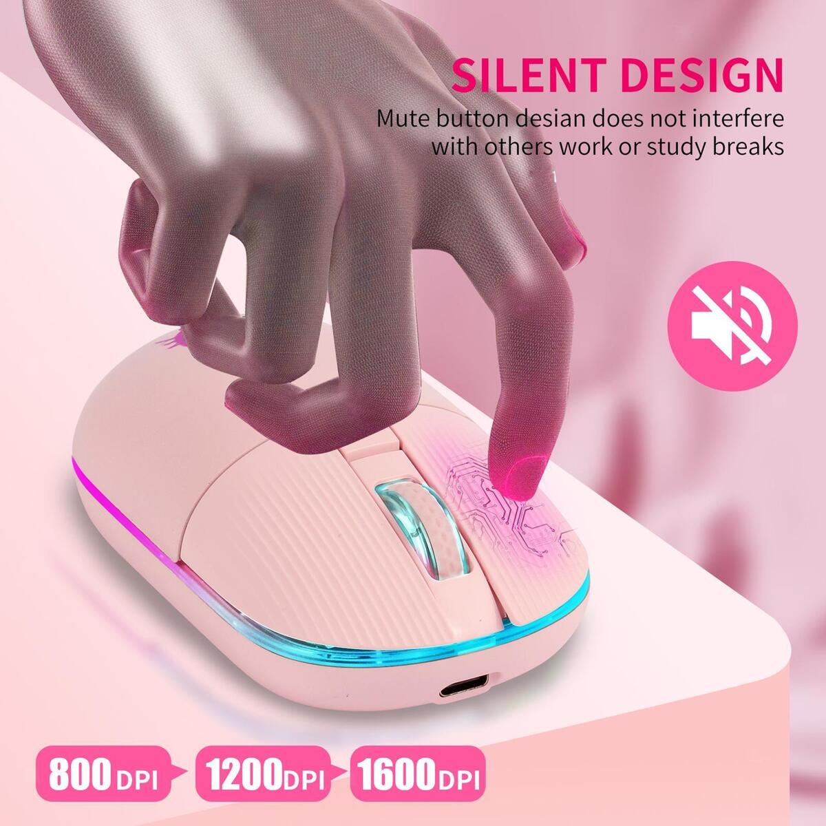 Optical Mouse Cordless Mice 3 Adjustable DPI with Receiver 2.4G for Office