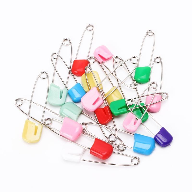 20Pcs Baby Infant Child Cloth Nappy Diaper Pins Safety Locking Holder Colorful