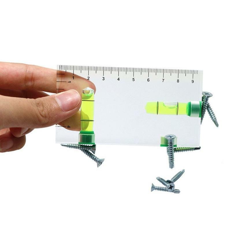 Transparent T-Type Multi-Functional Level Bubble Two-Way Level with Magnet Scale