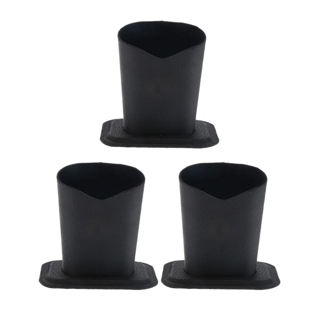 Set of 3 Anti Scratch Eyeglass Holder Stand Upright Glasses Case Black