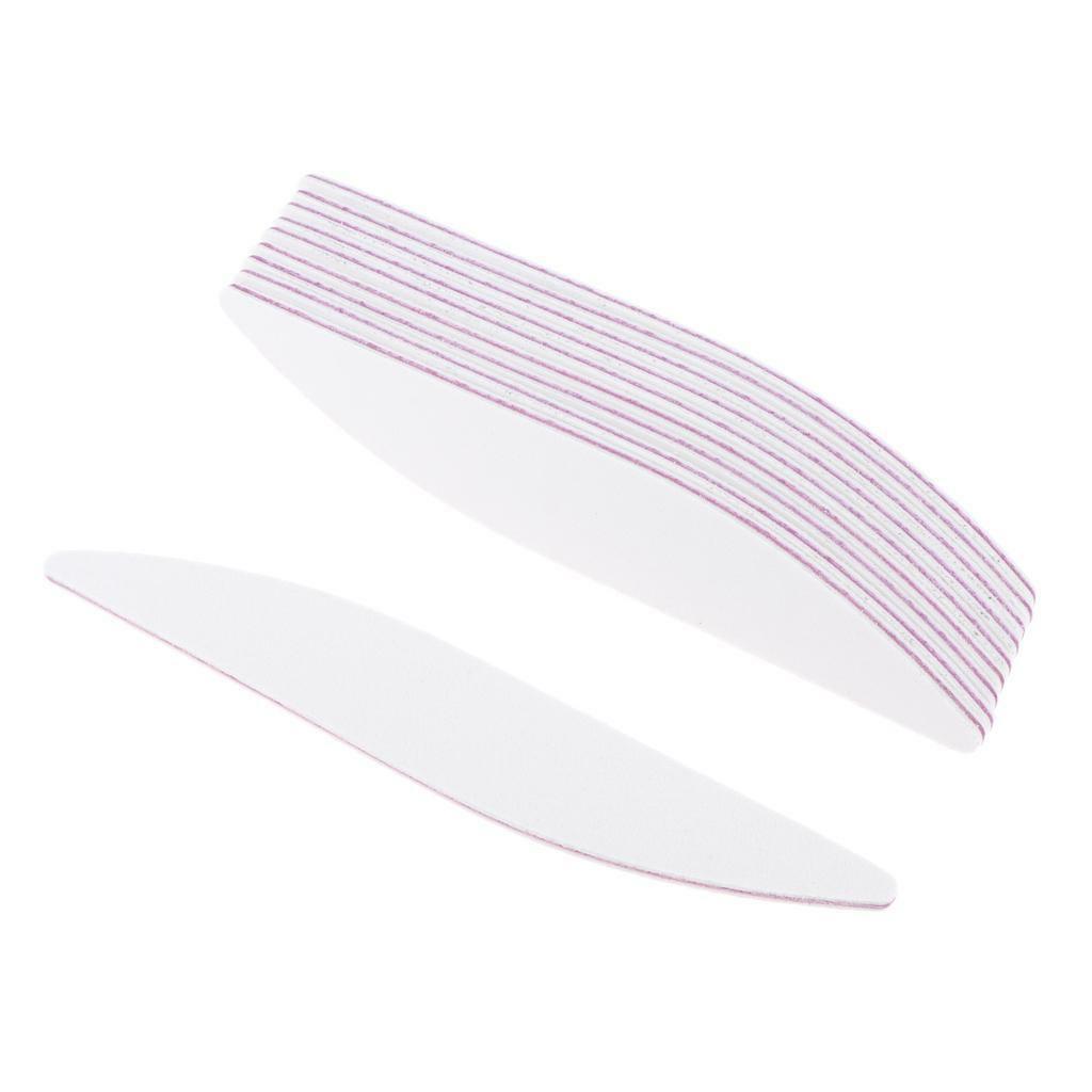 10x 100/180 Grit Nail Files Buffers Emery Board Manicure Polishing Sandpaper