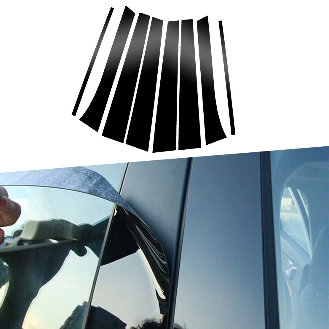 8pcs/Set Car Door Window Trim Pillar Posts Cover fit for Buick Enclave 2008-2017