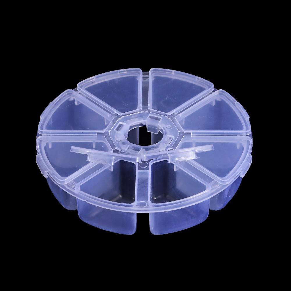 Jewelry Container Nail Art Rhinestones Case 8 Grids Empty Storage Box