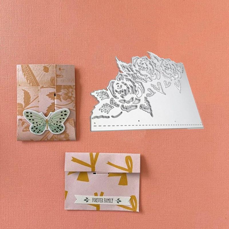Oblique Rose Edge Boarder Metal Cutting Dies Stencil DIY Scrapbooking Template