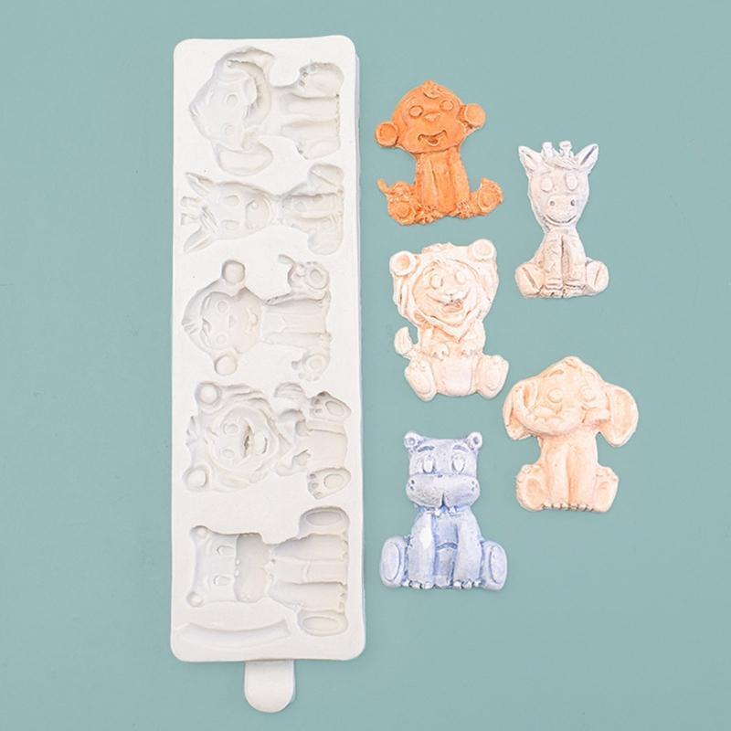 Soap Molds Silicone Craft Mold Handmade Exquisite Animal Lion Monkey Elephant
