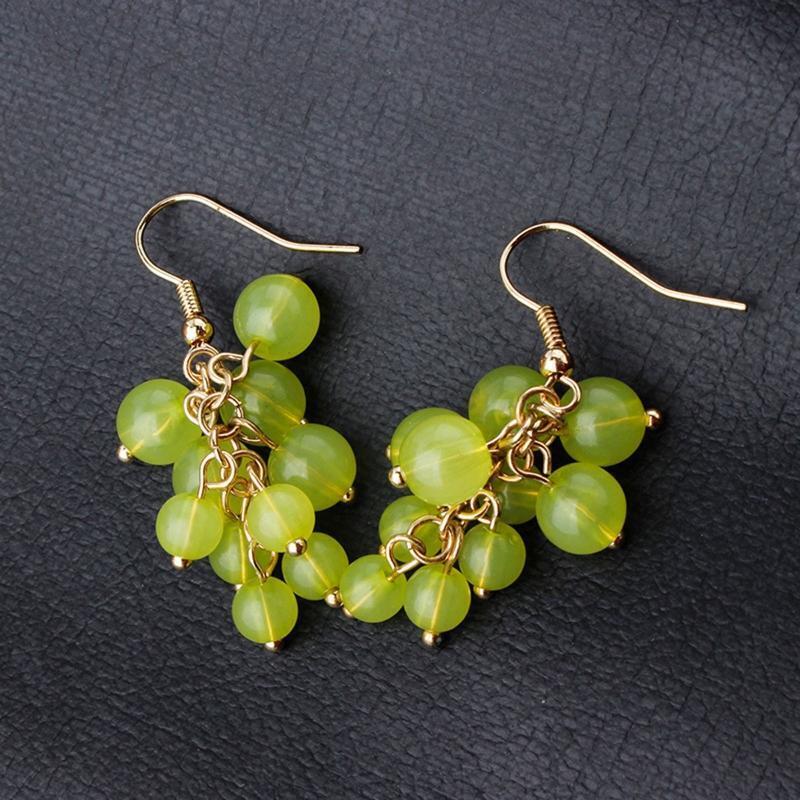 Fresh Grape Earrings Creative Lifelike Fruit Earrings for Women Girls Present