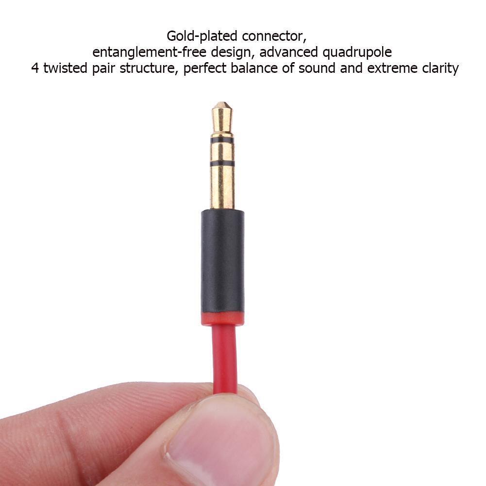 Replacement 3.5mm L Jack Audio Cable Cord Wire for Beats Solo HD Studio Pro