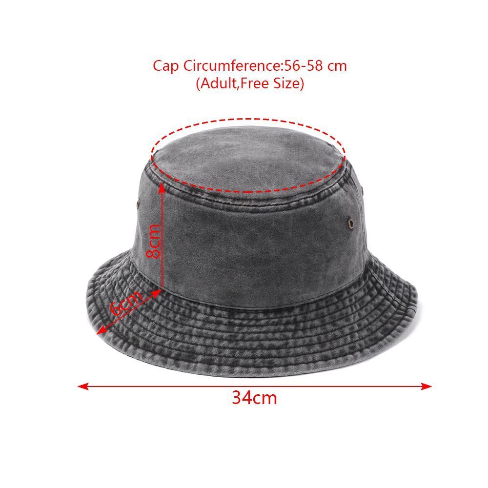 Sunscreen Women Men Foldable Fisherman Cap Denim Washed Bucket Hat Sun Hat