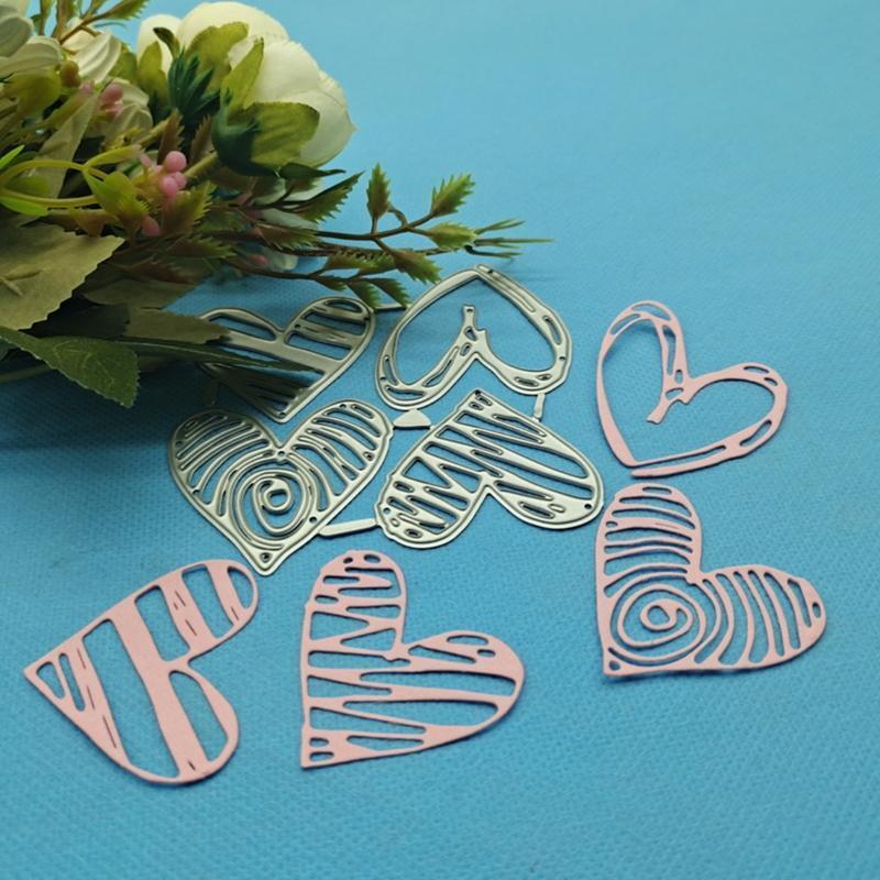 Metal Love Heart Cutting Die Stencil Valentine's Day Die Cuts Embossing Template