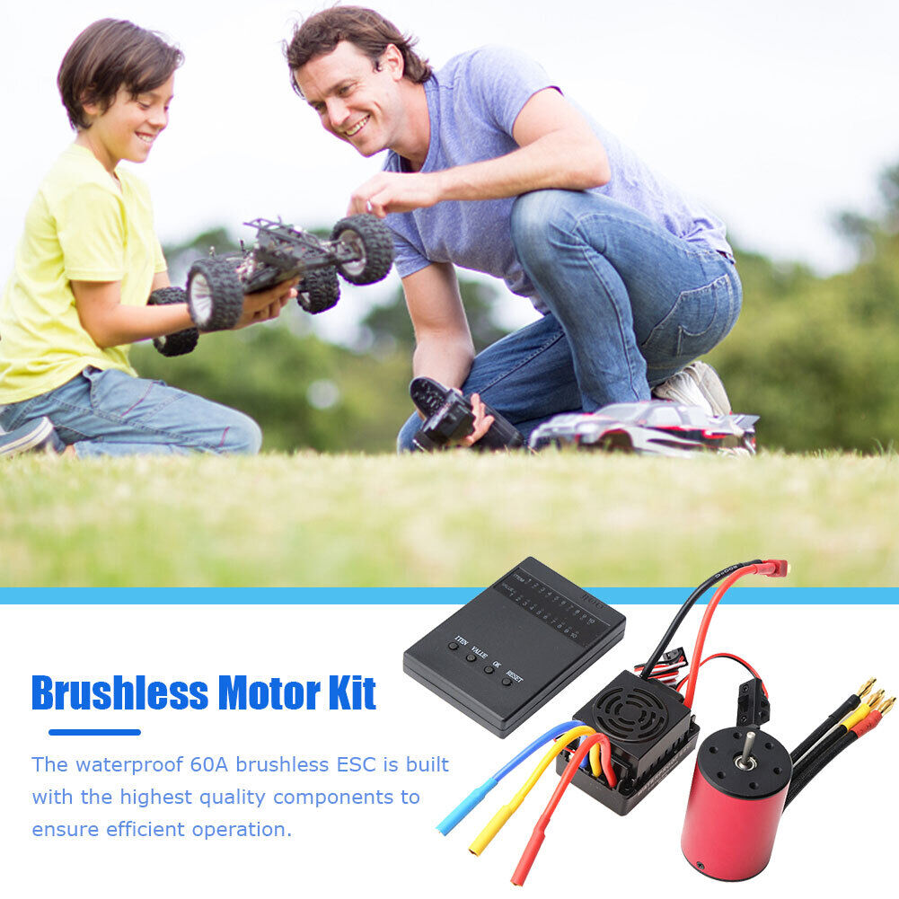 3100KV Waterproof Brushless Motor ESC Kits for 1/8/1/10 Tamiya RC Car (B)