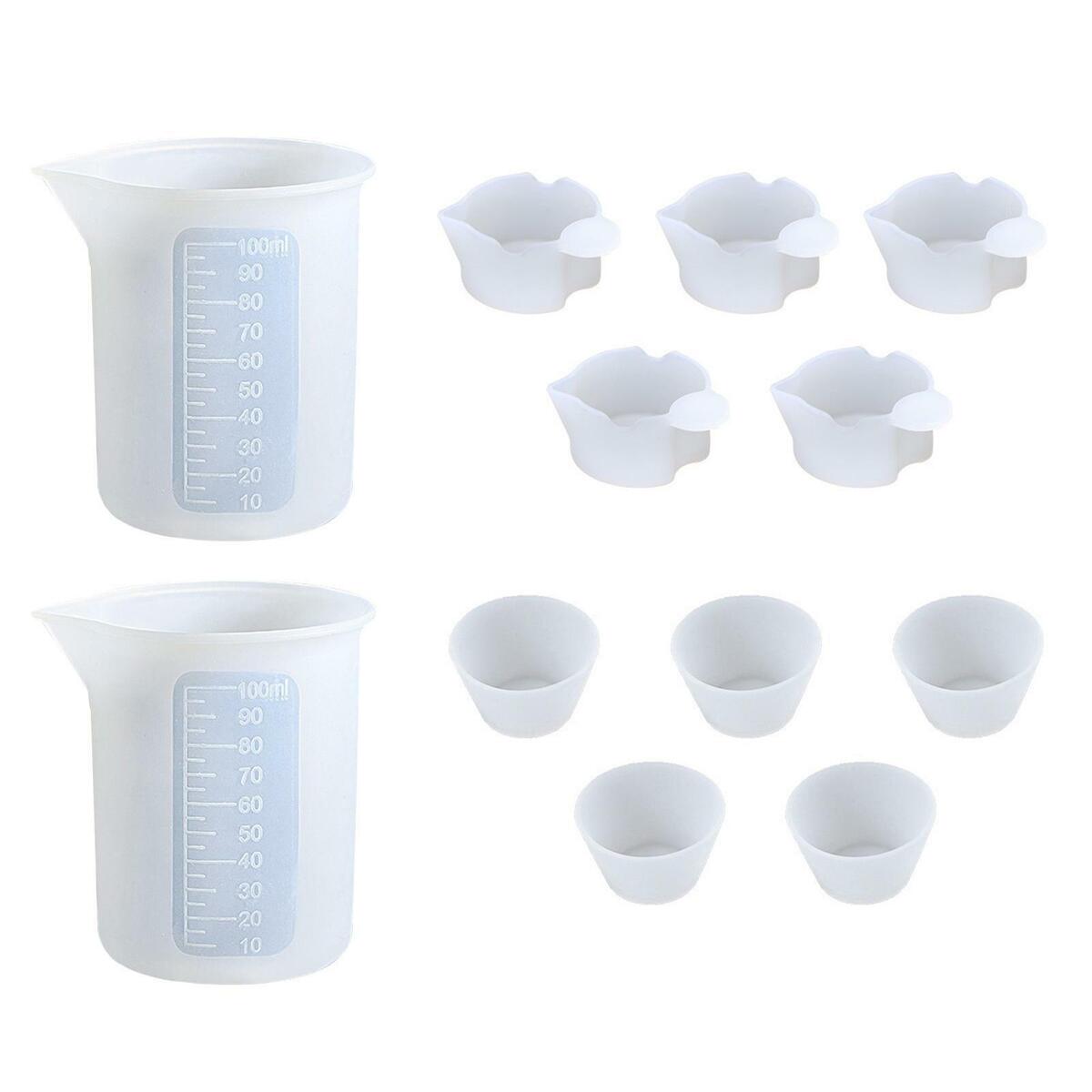 12Pcs Silicone Measuring Cups Set Non Stick Mixing Cups Set for Waxing