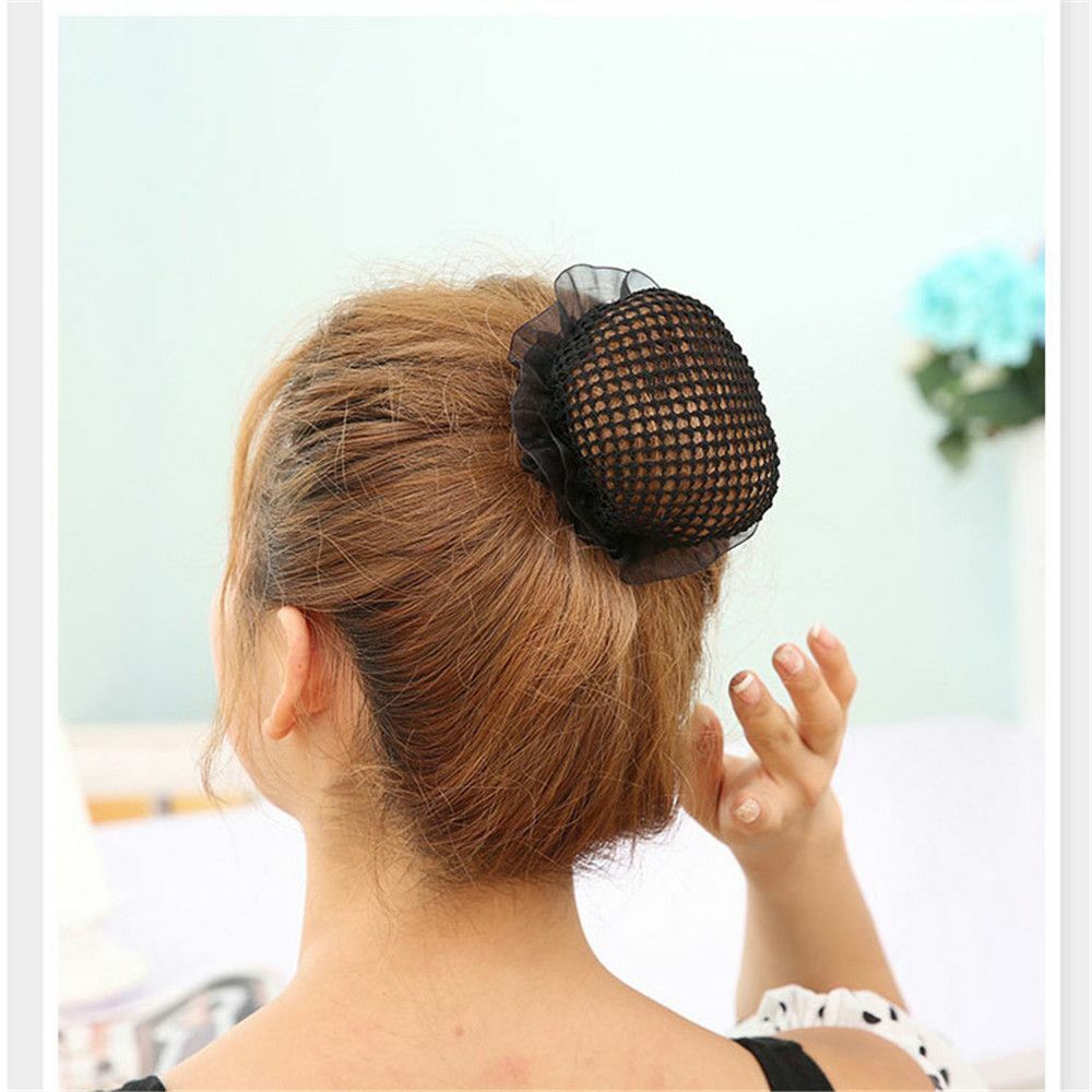 Fashion Elastic Lace Edge Ballet Snood Bun Cover Wig Net Invisible Hair Nets