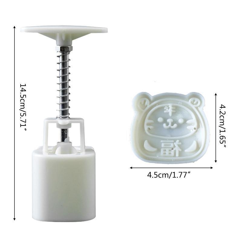 Tiger Shaped Stamps Moon Cake Moulds for Mid-Autumn Festival DIY Baking Mooncake
