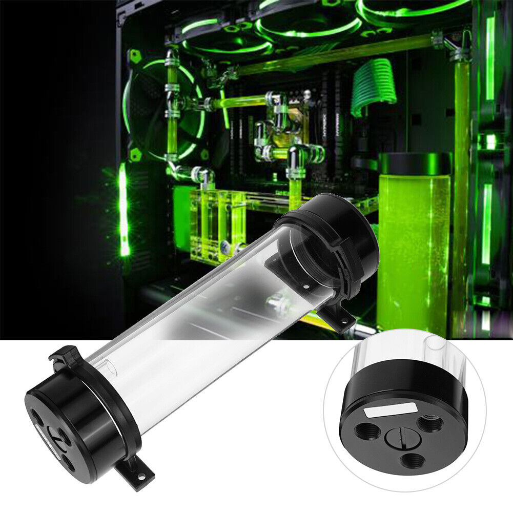 234mm Cylinder Water Tank Water Cooling Kit for PC Liquid Cooling(Black)