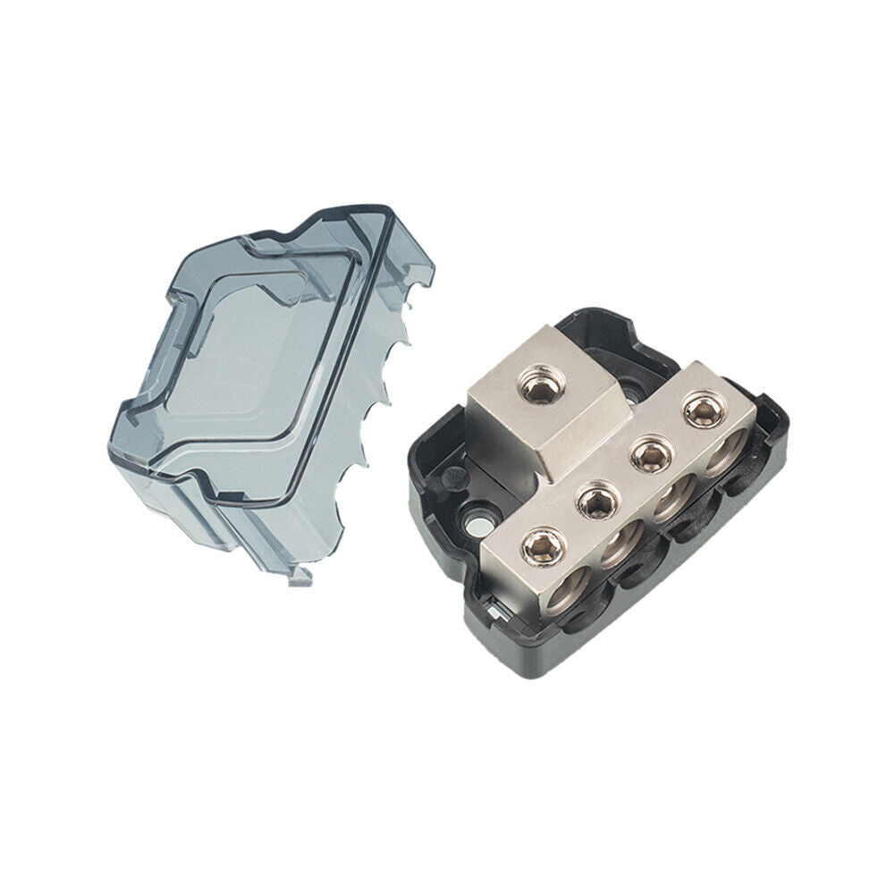 4 Way Power Distribution Block 0GA in to 4GA Out for Car Audio Stereo Amp