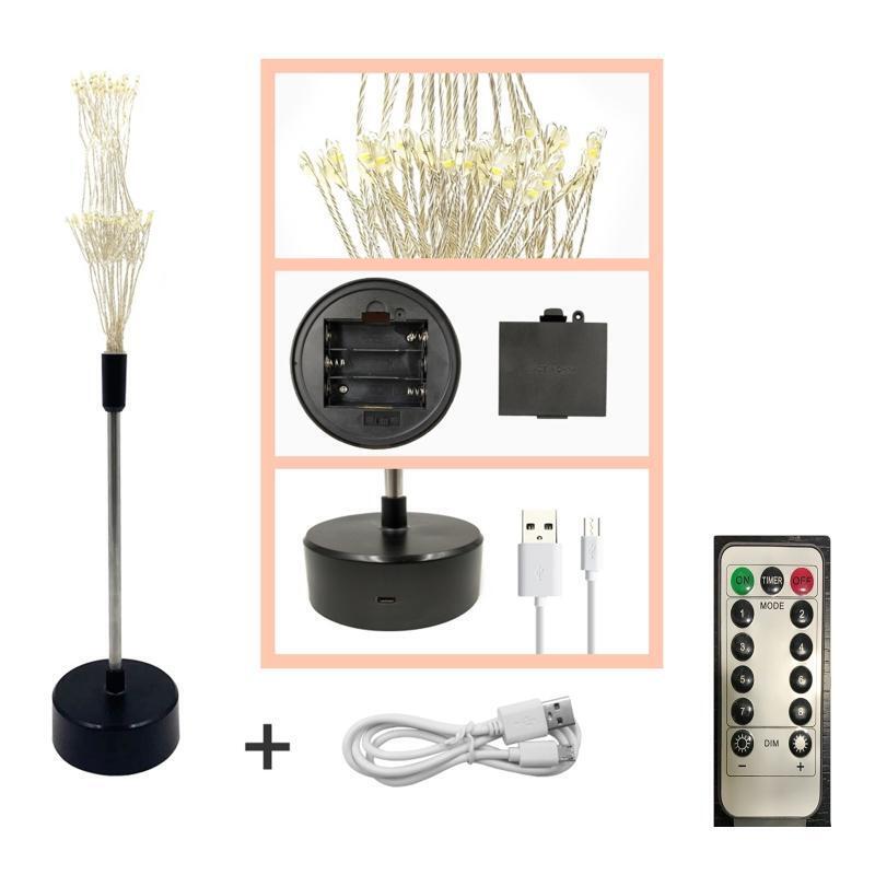 Indoor Modern Creative Firework Warm White lighting Led Night Lights Christmas