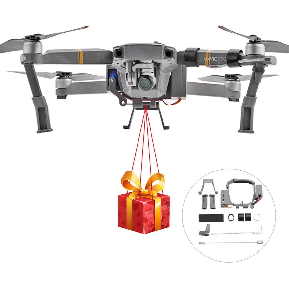 For DJI Mavic Pro Drone Accessories Air-Dropping Thrower Delivery Device Set A2U