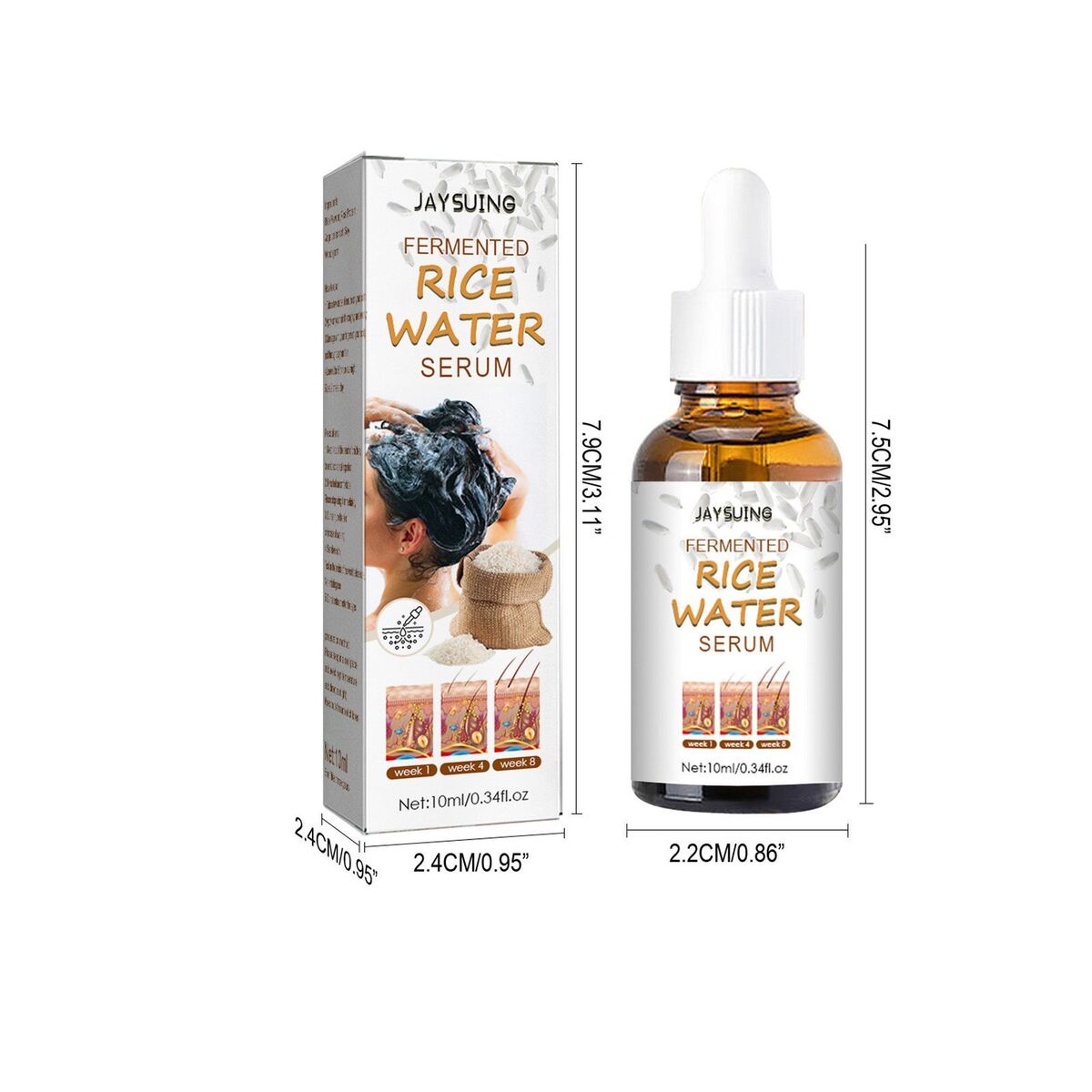 Essential Oil Fermented Rice Water Serum Repair Damaged Hair Nourishing Hair
