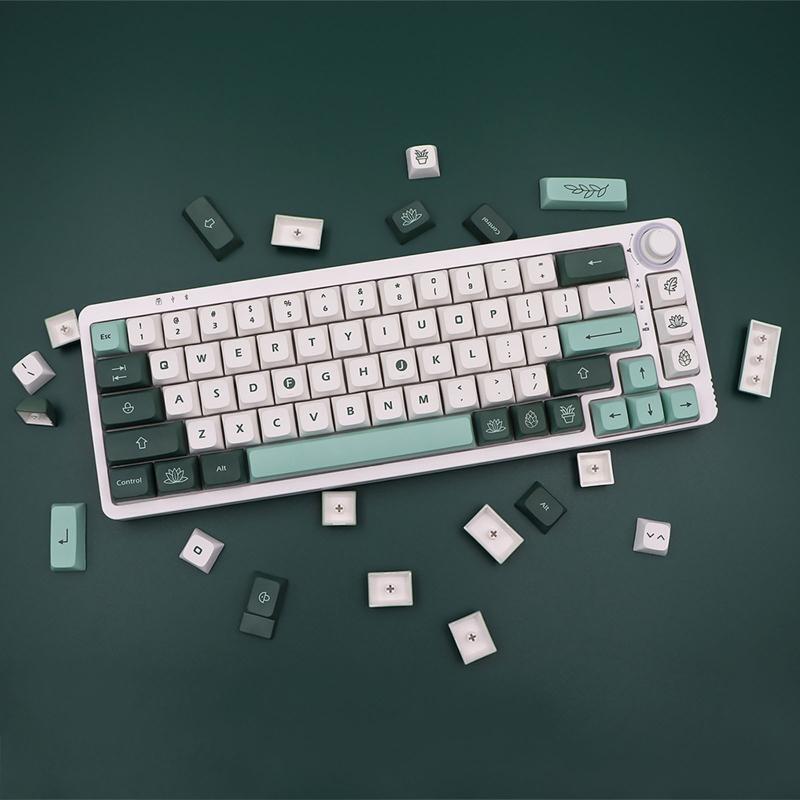 Botanical Keycaps XDA Profile 137 Keys Dye-Sub Keycaps GK61 64 84 96 Layout
