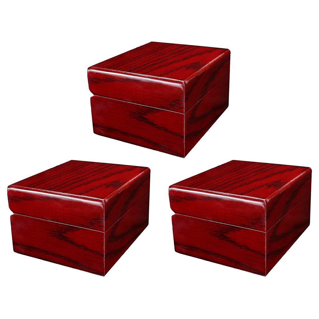 3x Classic  Holder Box Bangle Storage Case Jewelry Display Red