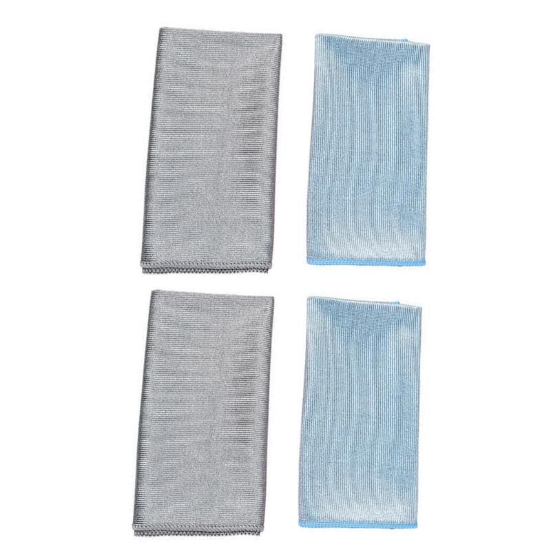 4pcs/set Microfiber Lint-free Cleaning Cloths for Wine Glasses Windows Mirrors